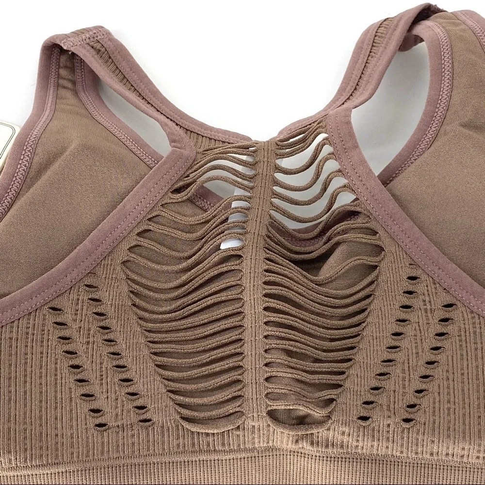 Yelete Women's Macrame Cut Out Sports Bra